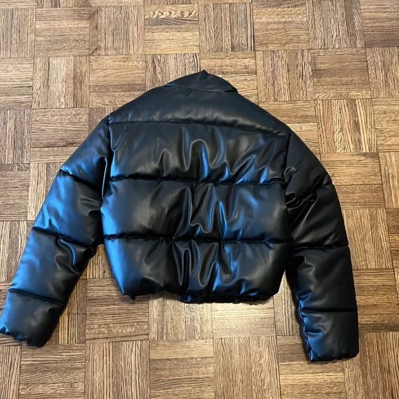 Zara Black Cropped Puffer Jacket - Picture 4 of 4